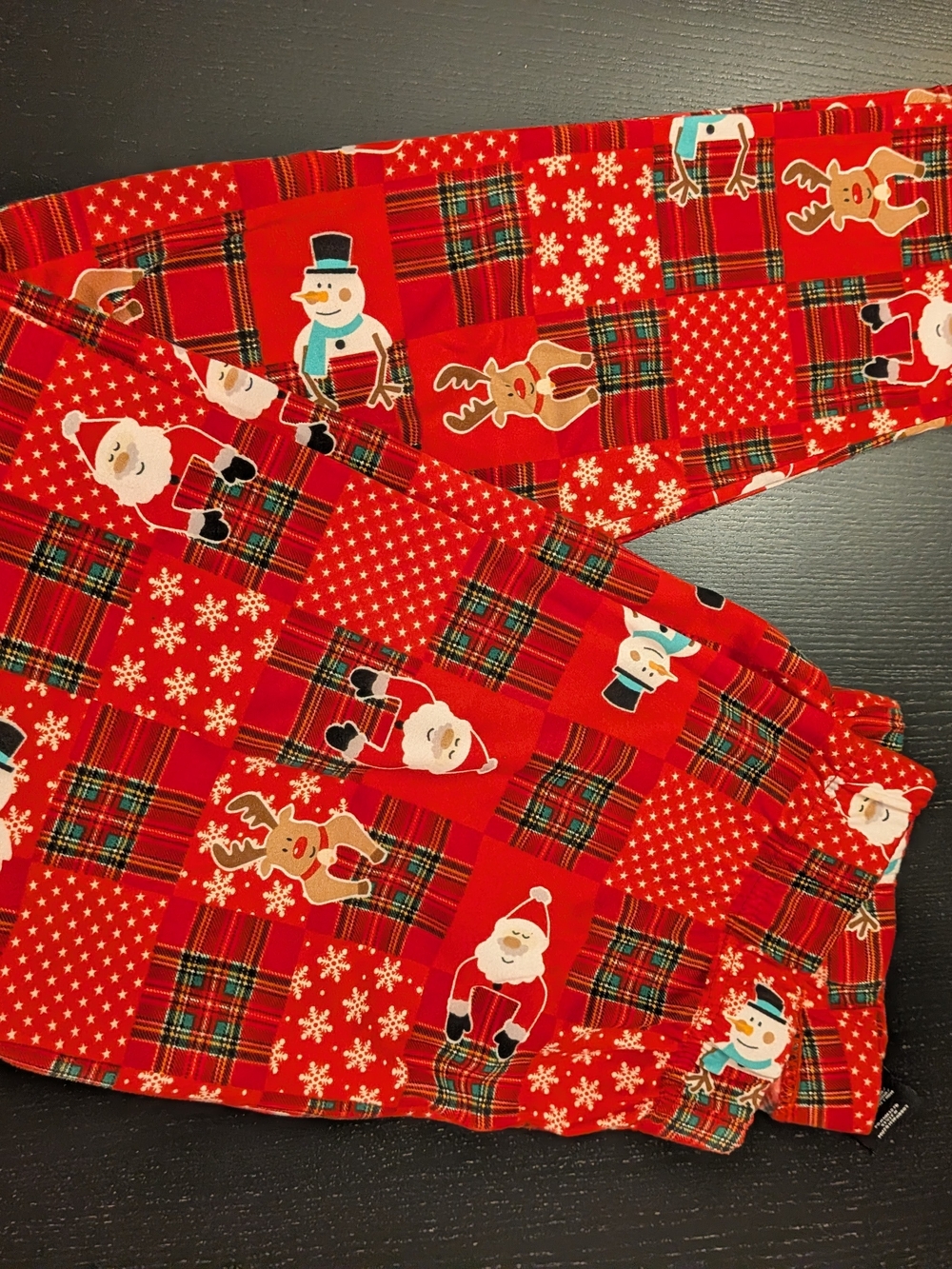 one 5 one Red Holiday Patchwork Leggings - Picture 4 of 6